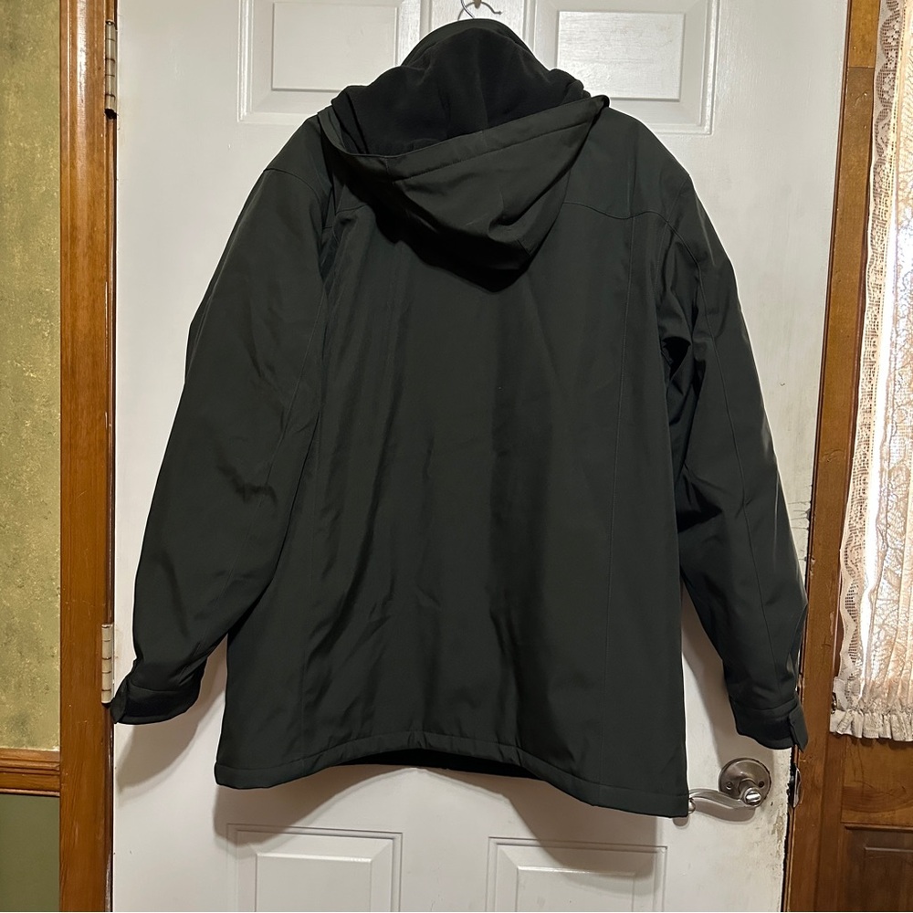 WEATHERPROOF WPL 11590 US Men’s XL Olive Green Insulated Hooded Zip Jacket Parka - Picture 2 of 7